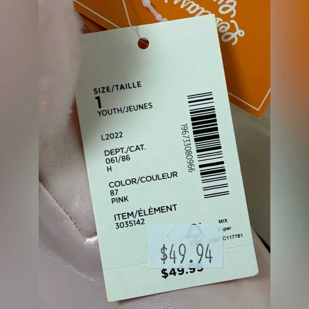 Gymboree Girls Faux Fir Ankle Boots, Pink, Size 1 - Picture 7 of 7